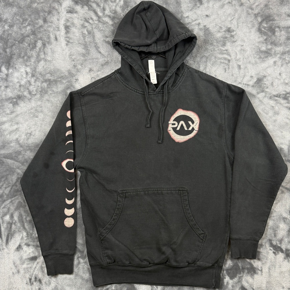 PAX Hoodie Medium Black The Sky During Totality Lunar Phase Graphic Pullover